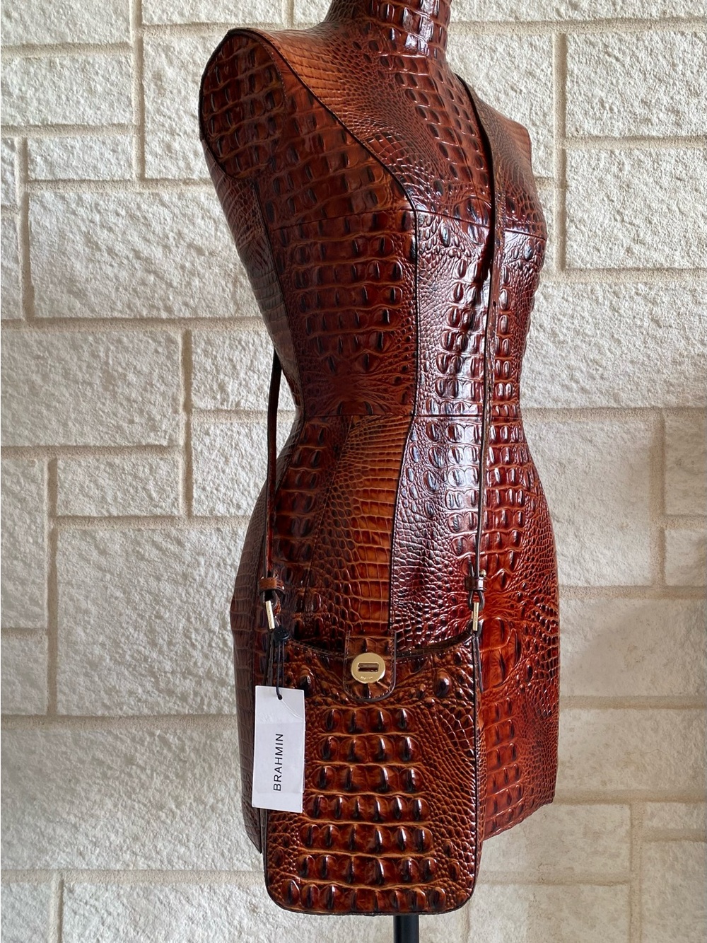 BRAHMIN PECAN MARLEY CROSSBODY with defect - Picture 11 of 11